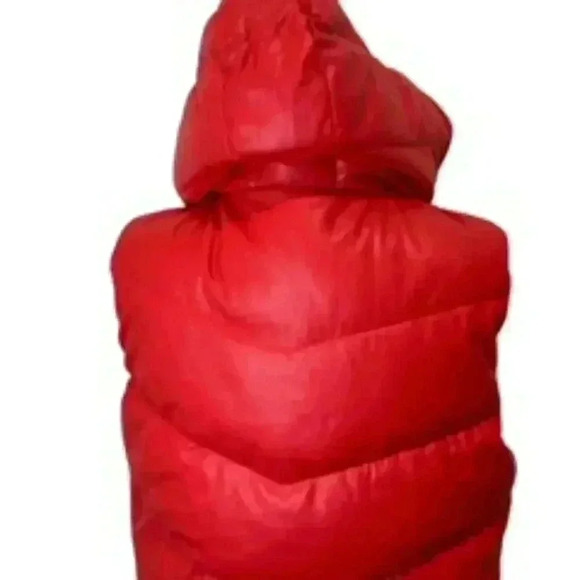 New Love  Tree Hooded Quilted Red  puffer  Vest Women’s Sz Large‎ NWT - Picture 3 of 10